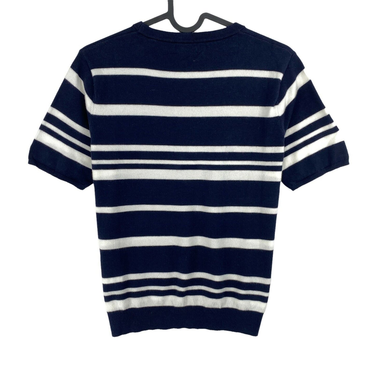 GANT Navy Blue Breton Stripe Cotton Blend Crew Neck Top Size S L