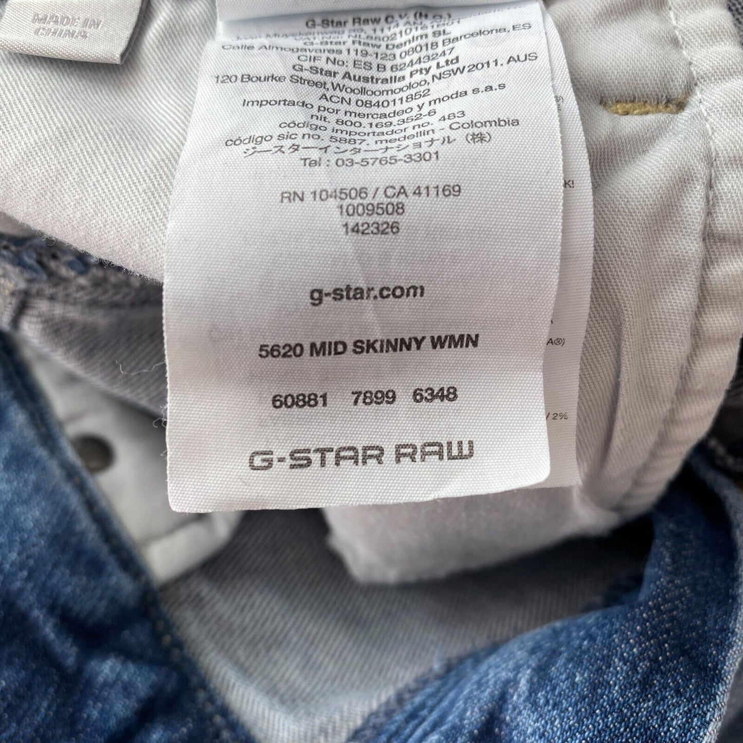 G-STAR 5620 Women Blue Skinny  Fit Jeans W29 L30