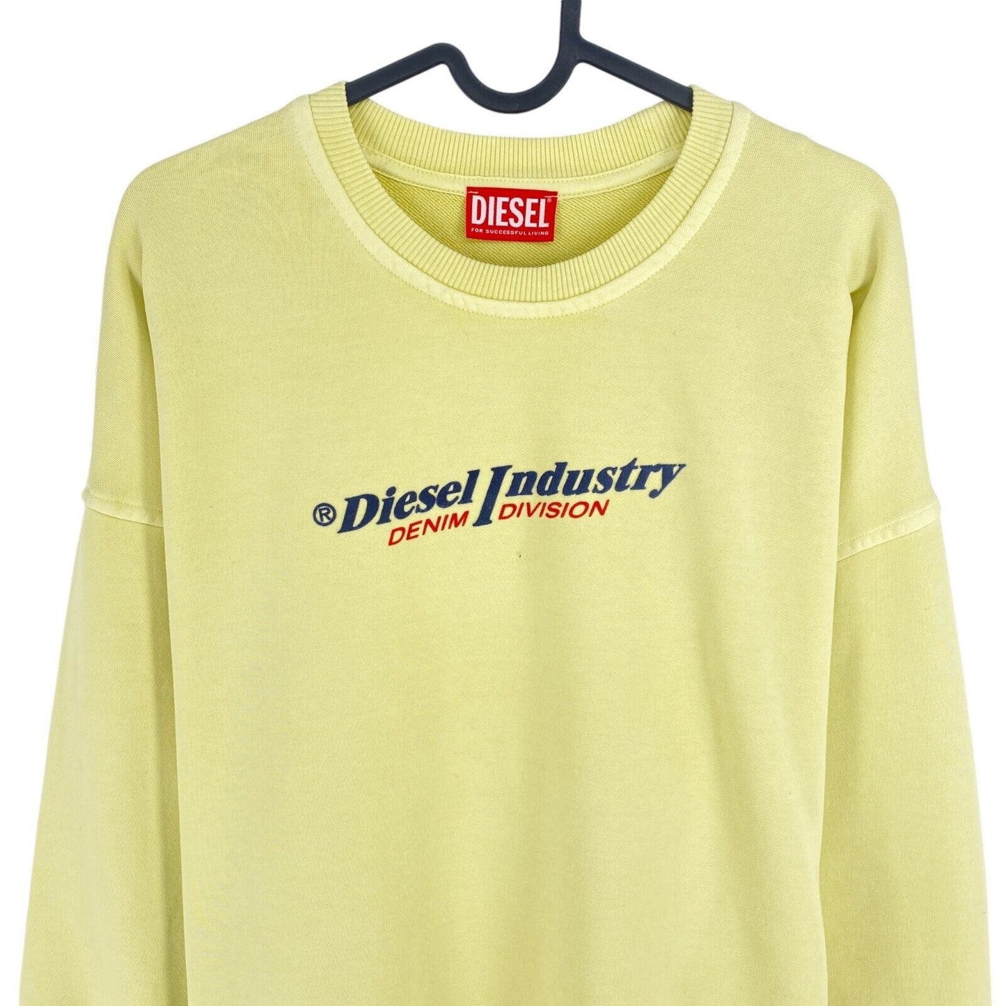 DIESEL Women Dusty Yellow D-ROBBIE-IND Crew Neck Jumper Dress Size XS