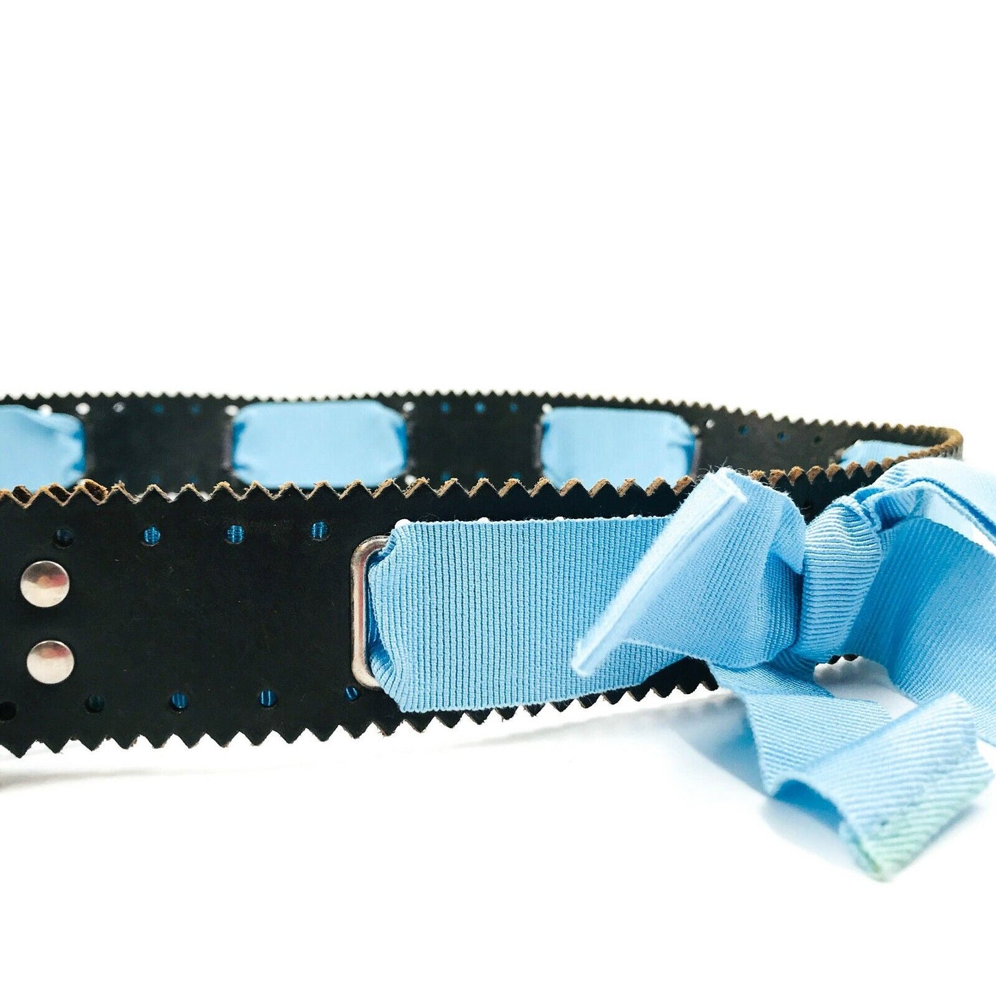 SPORTMAX Code by MAX MARA Blue Leather Designer Belt Size M L RRP €155