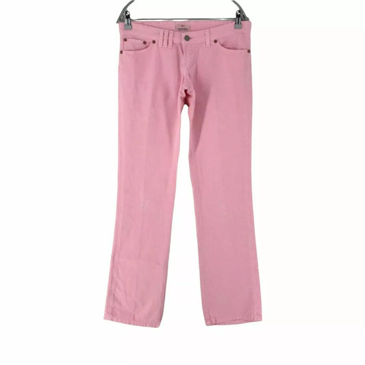 ROSSODISERA Women Pink Regular Straight Fit Jeans Size IT 44 W32 Made In Italy