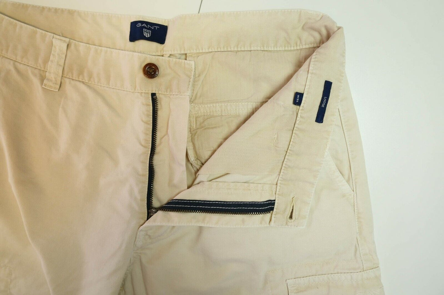 GANT Beige Loose Cargo Shorts Size W31