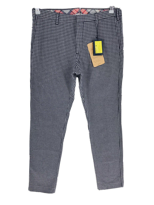 RRP €159 GANT Grey Regular Straight Fit Checkered Chino Trousers Pants 48 / W33