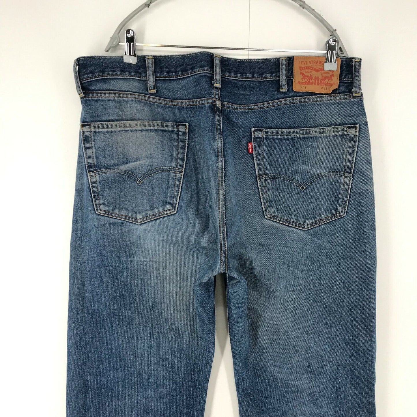 Levi's 751 Blue Regular Straight Fit Jeans W38 L30