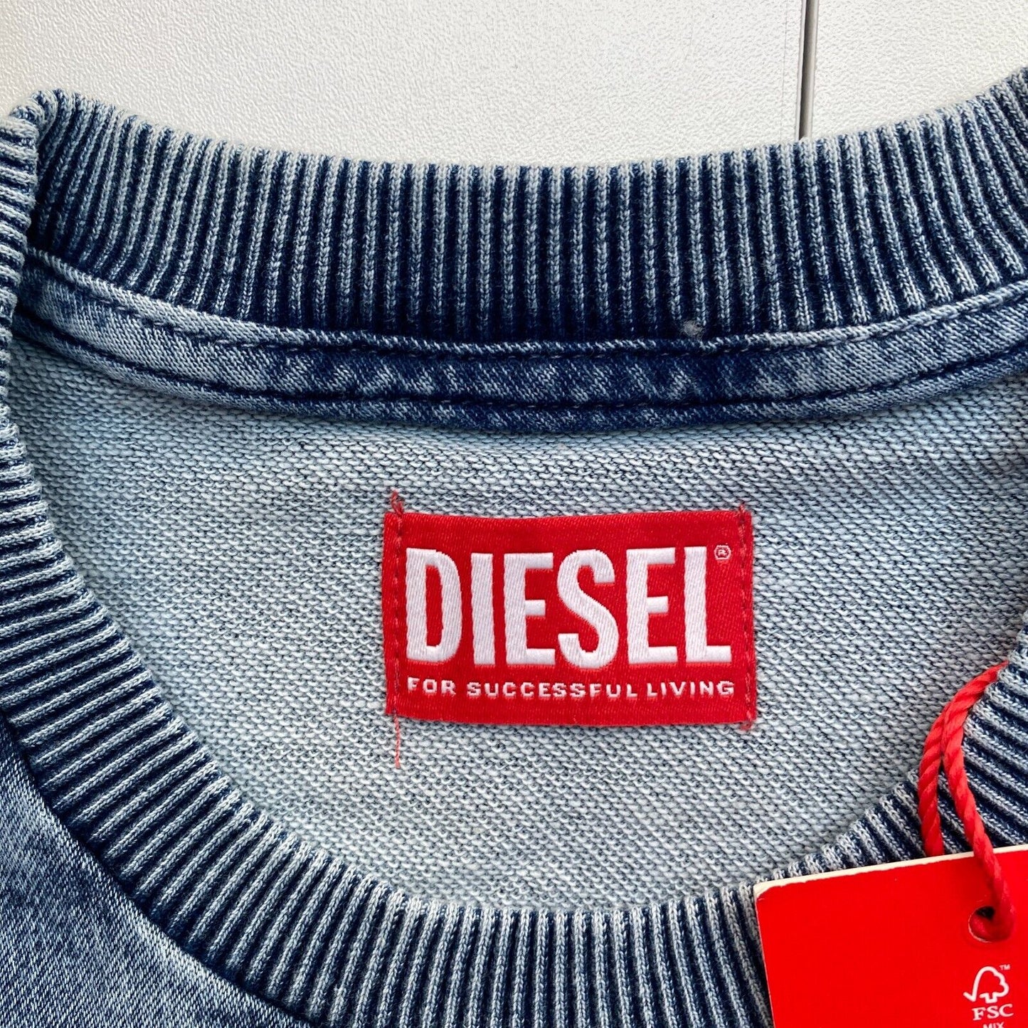 DIESEL Boys Blue TRIGGOR-NE-OVER JJJ Crew Neck SS T Shirt Size 14 Years 168 cm