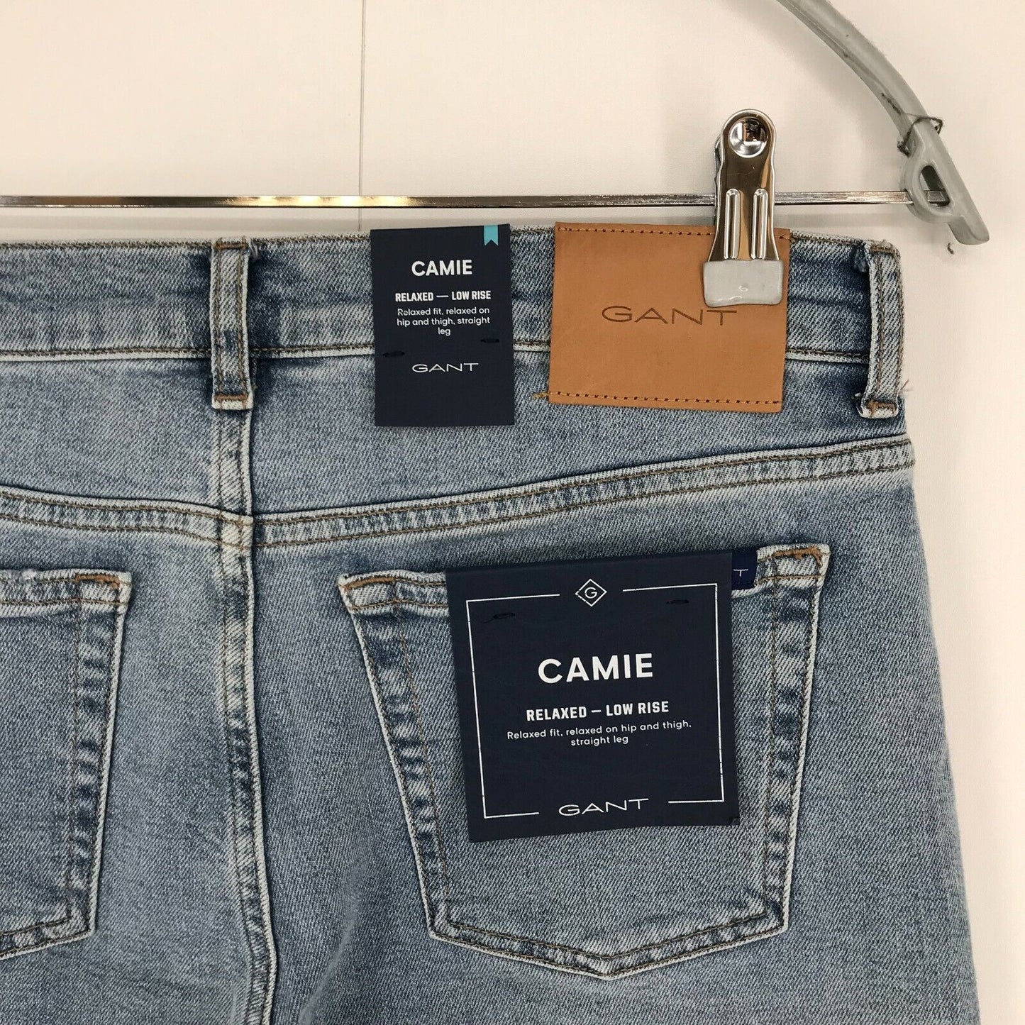 GANT CAMIE Women Blue Low Rise Relaxed Straight Fit Cropped Jeans Size W27