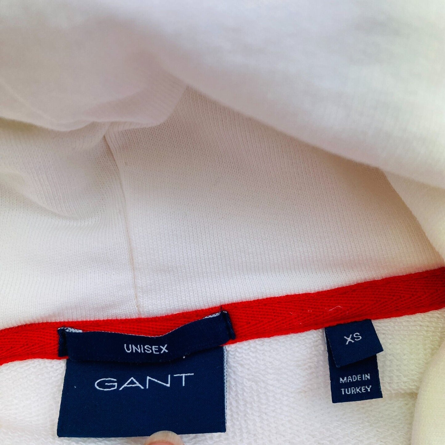 GANT White Unisex Hoodie Sweater Jumper Size XS