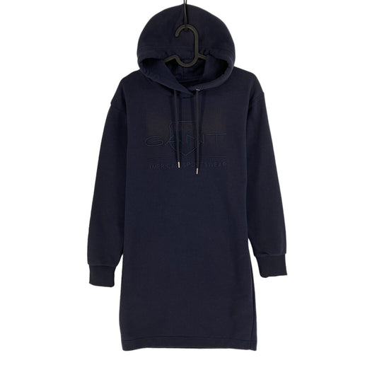 GANT Navy Blue Tonal Archive Shield Hoodie Dress Size XS