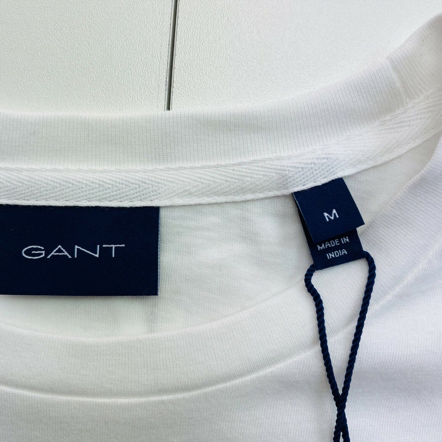 GANT White MD Est 1949 Crew Neck T Shirt Size M