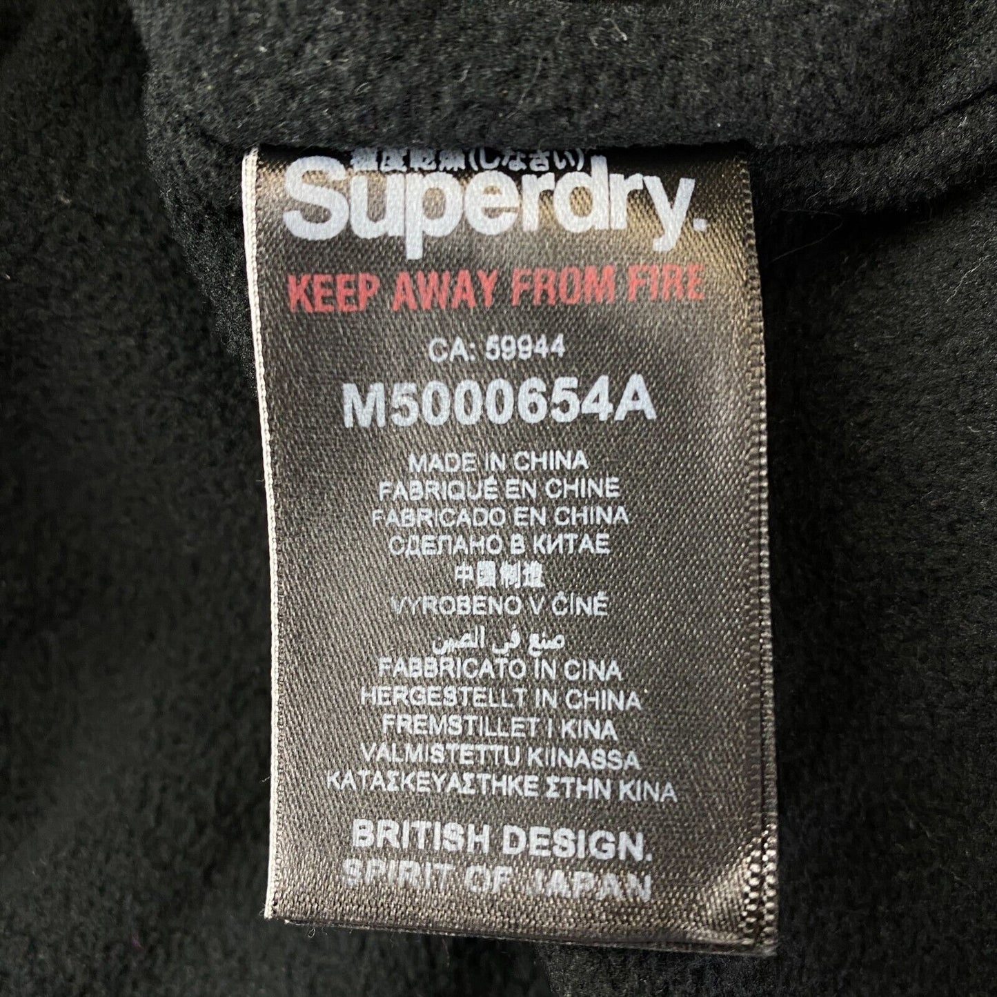 SUPERDRY Design Graue Kapuzenjacke Größe S