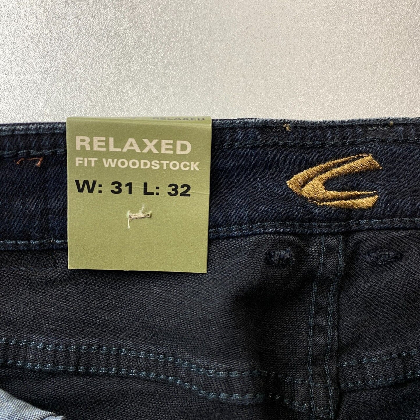 Camel Active WOODSTOCK Dark Blue Stretch Relaxed Straight Fit Jeans W31 L32