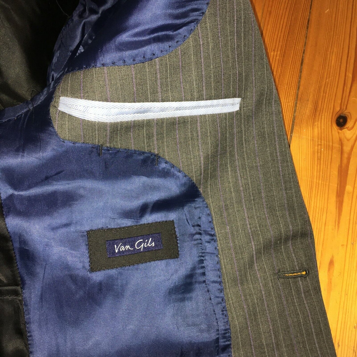 Van Gils Grey Classic 100% Virgin Wool Suit Size EUR 46 US UK 36