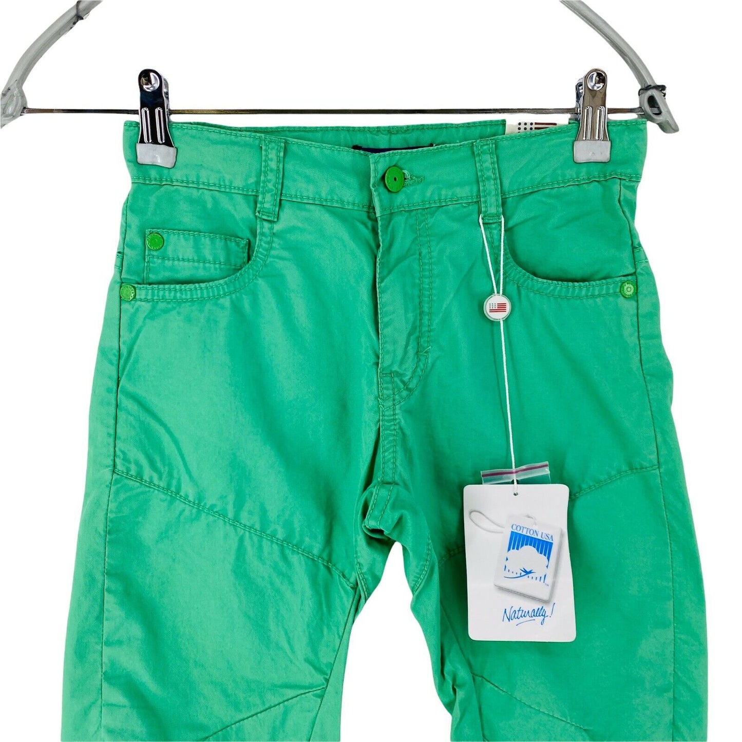 ORIGINAL MARINES Femmes Vert Skinny Carrot Fit Chino Shorts Taille 6 W24