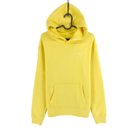 GANT Boys Yellow Contrast Shield Hoodie Sweater Size 15 Years 170 cm