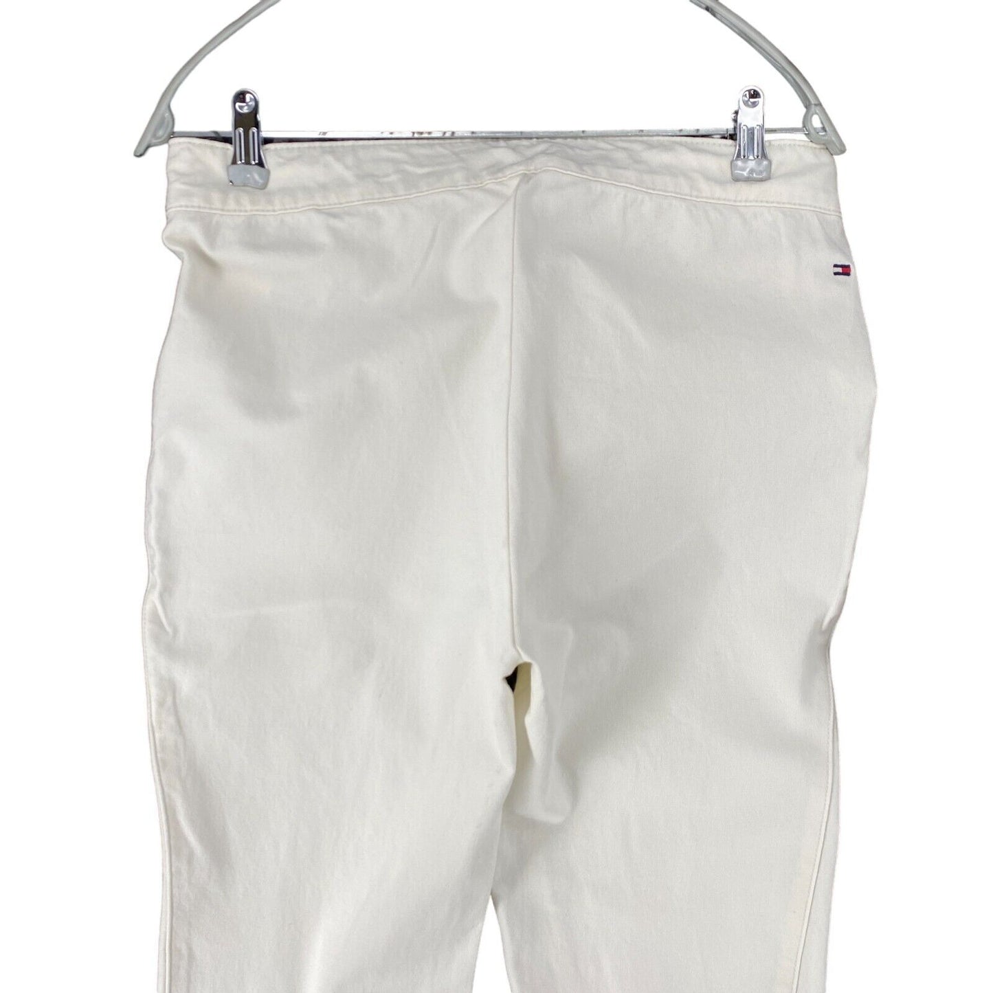 Tommy Hilfiger Women White Slim Straight Fit Trousers EUR 38 UK 10 US 6 W30