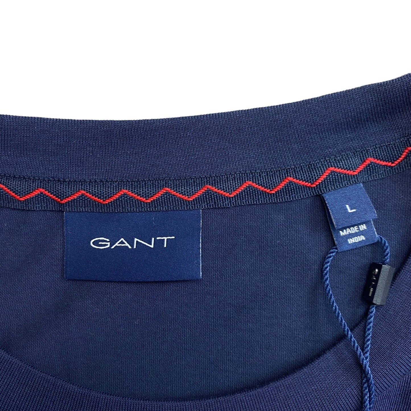 GANT Navy Blue Nautical Crew Neck Long Sleeves T Shirt Size L