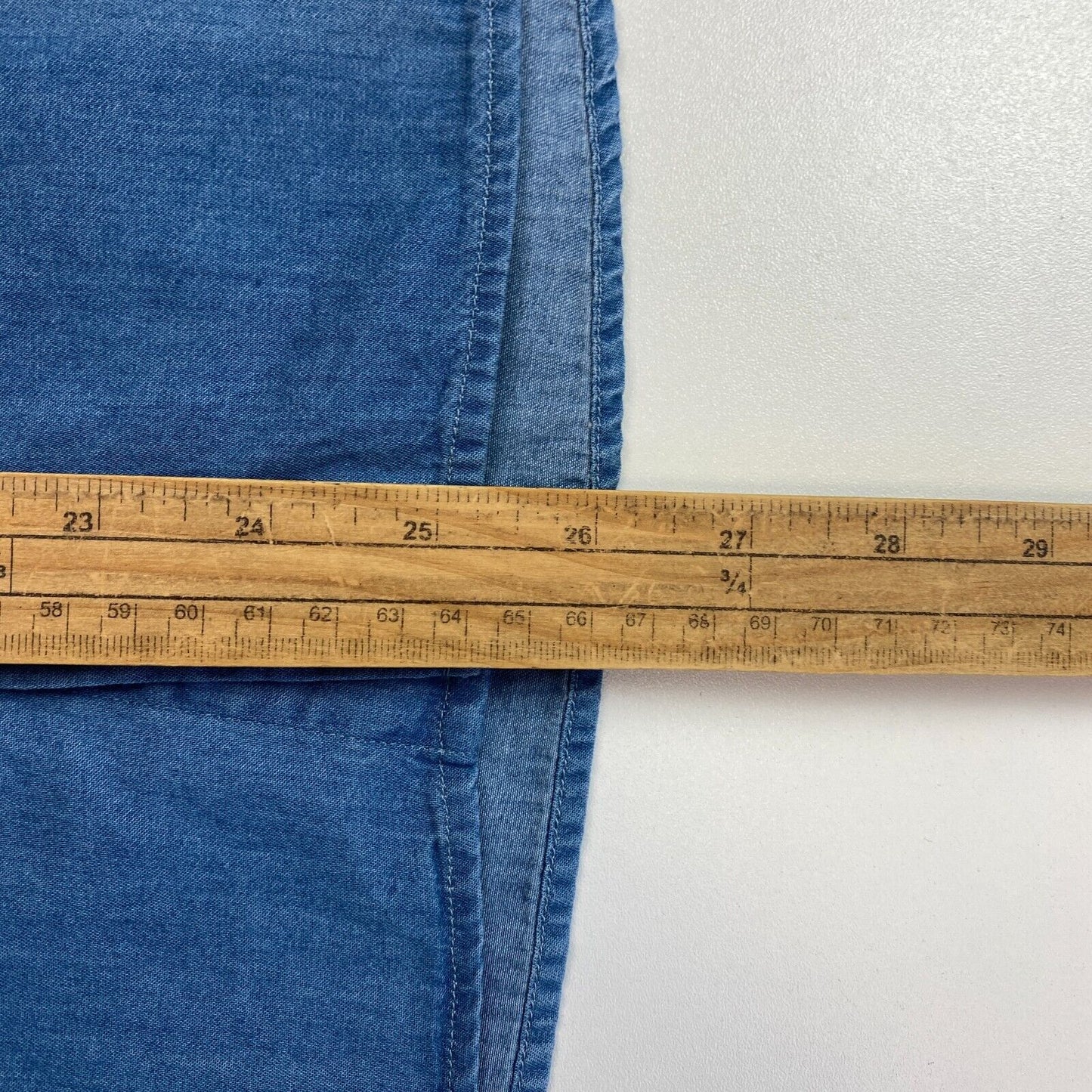 GANT Jungen Langarmhemd aus Denim in Blau Gr. 11-12 Jahre 146/152 cm