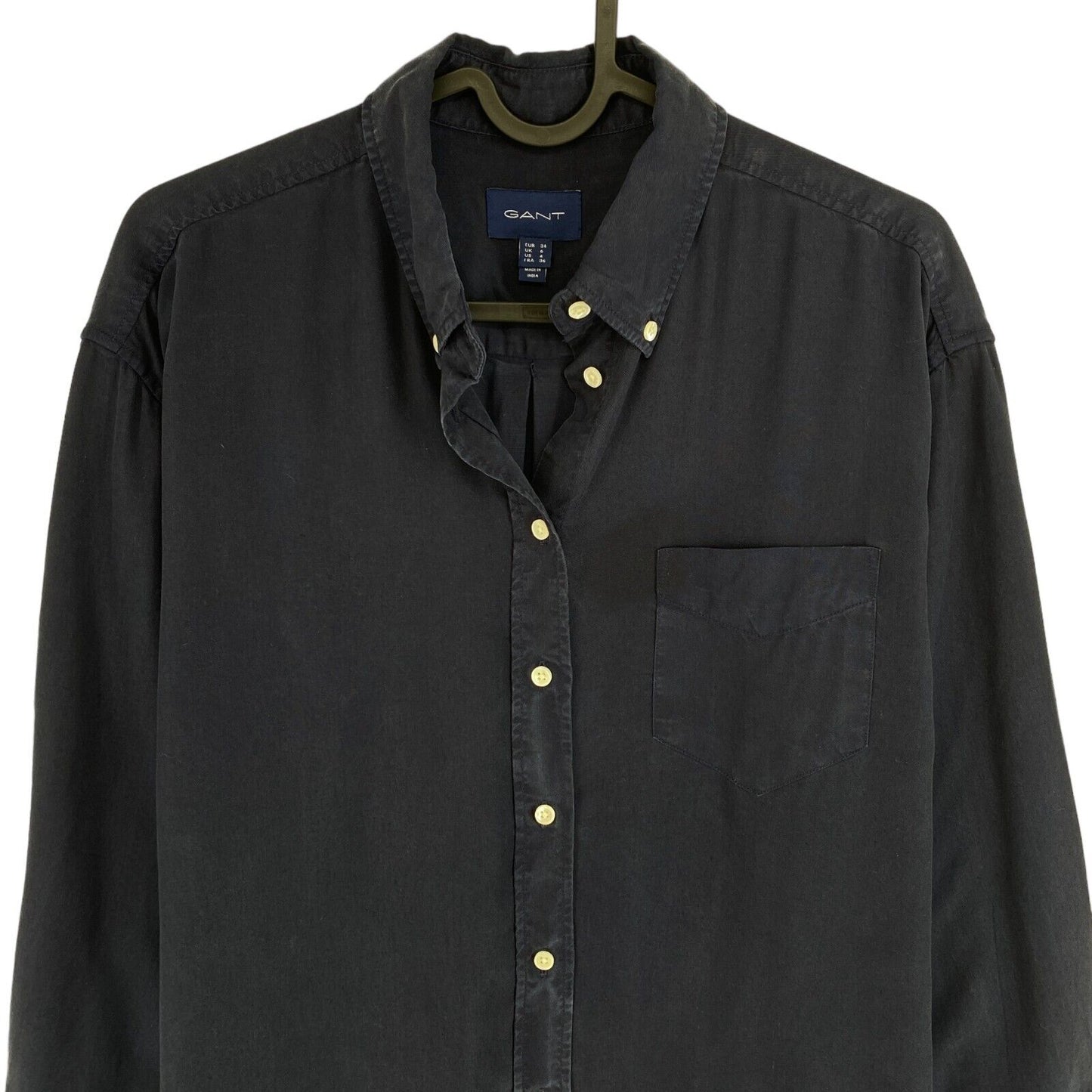 GANT Navy Blue Lyocell Shirt Size EU 34 UK 6 US 4