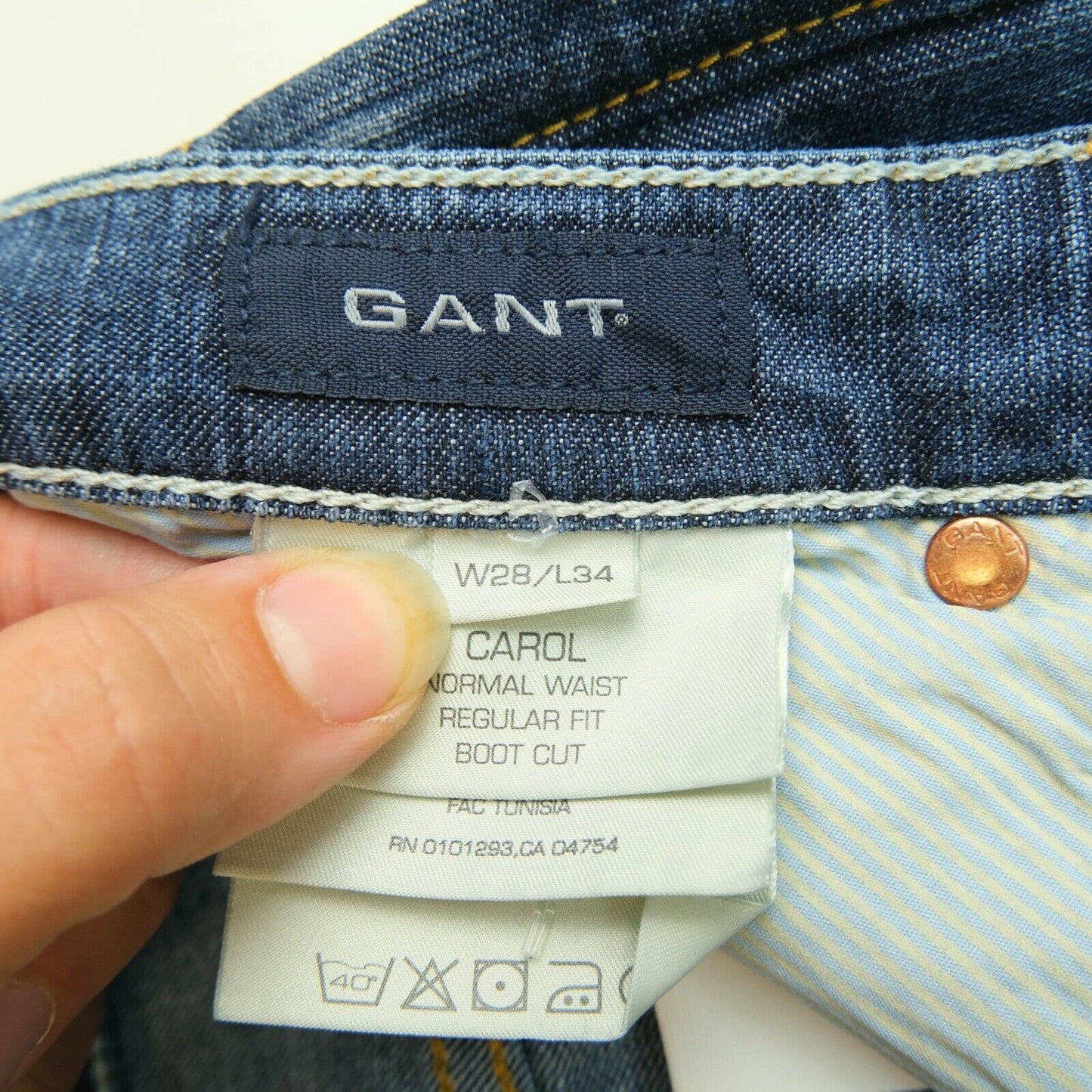 GANT Dark Blue Carol Boot Cut Jeans Size W28 L34