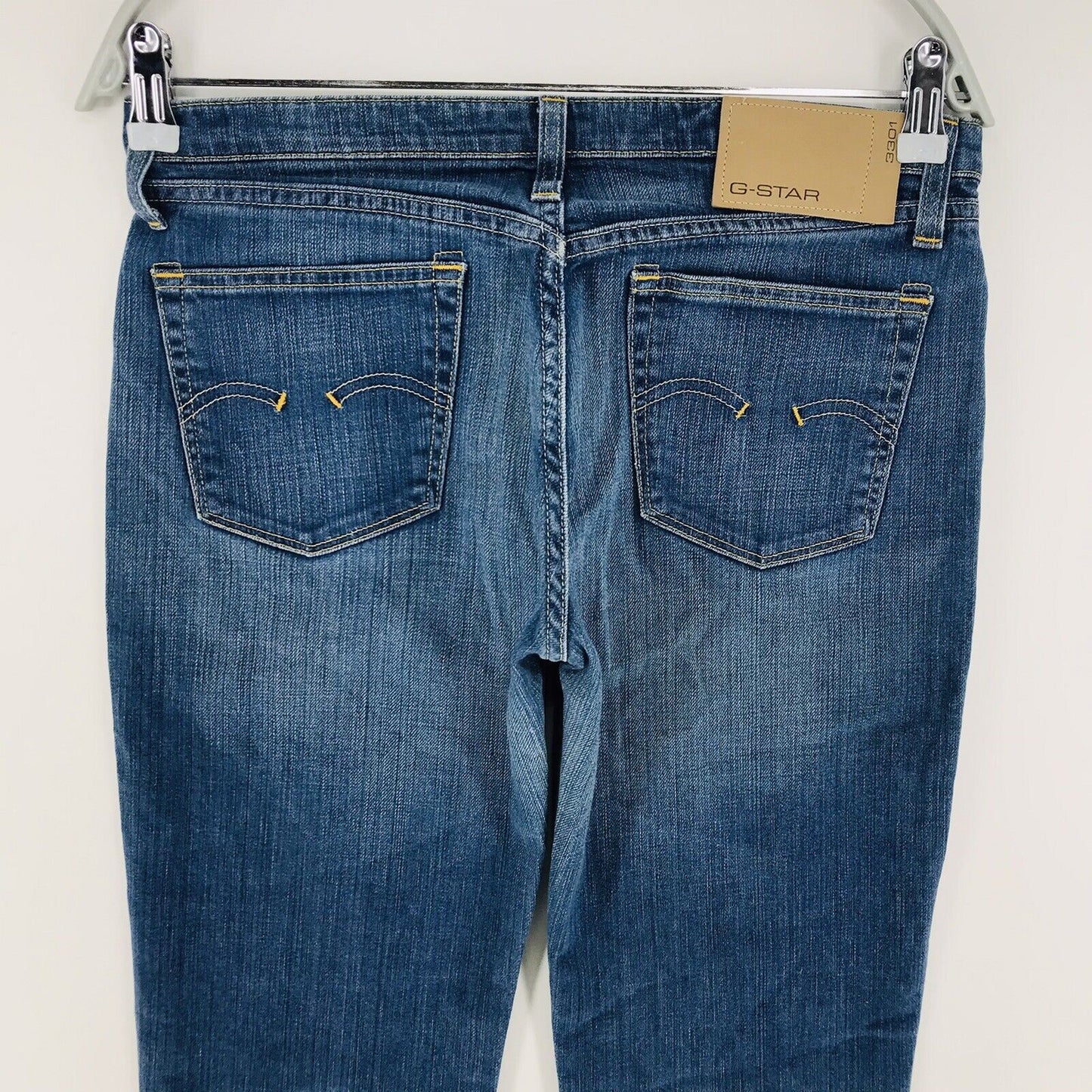 G-STAR RAW Women Blue Low Rise Hip Bootcut Fit Jeans Size W29 L32 Made In Italy