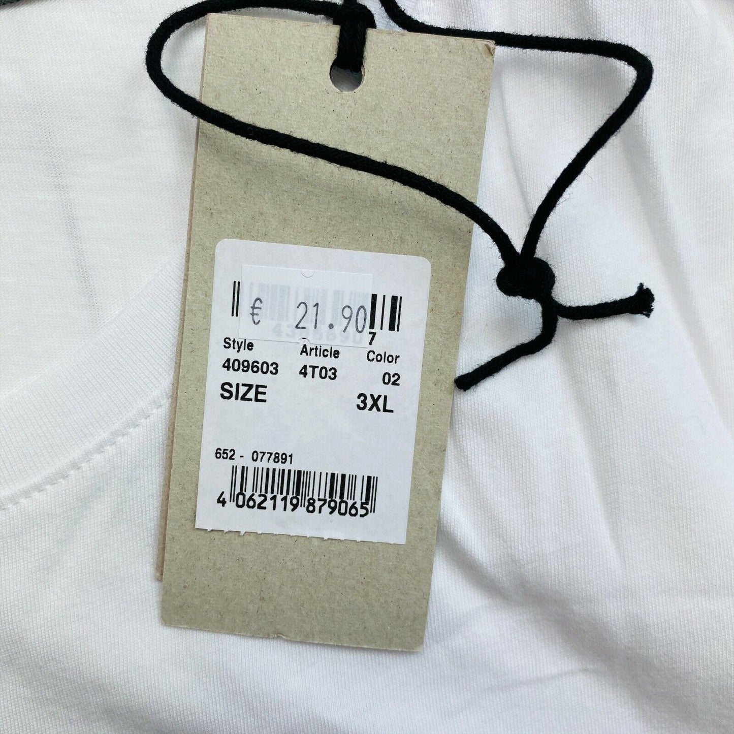 CAMEL ACTIVE Weißes T-Shirt mit Rundhalsausschnitt, Größe 3XL