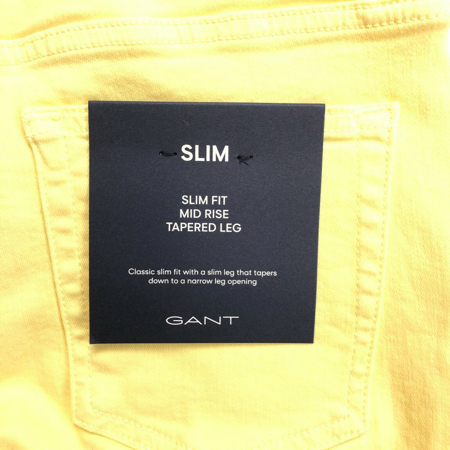 GANT Yellow Slim Twill Tapered Jeans Size W27 L32