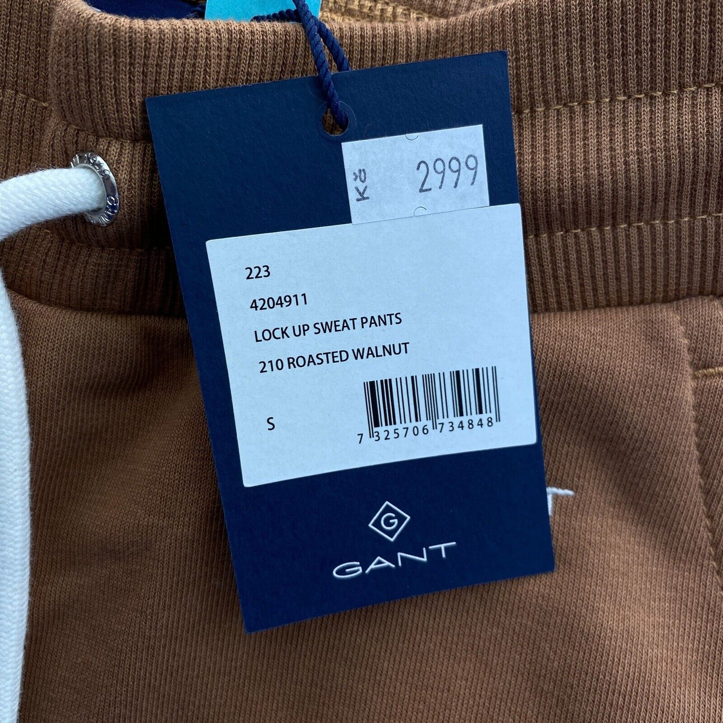 GANT Dark Brown Lock Up Sweat Pants Size S