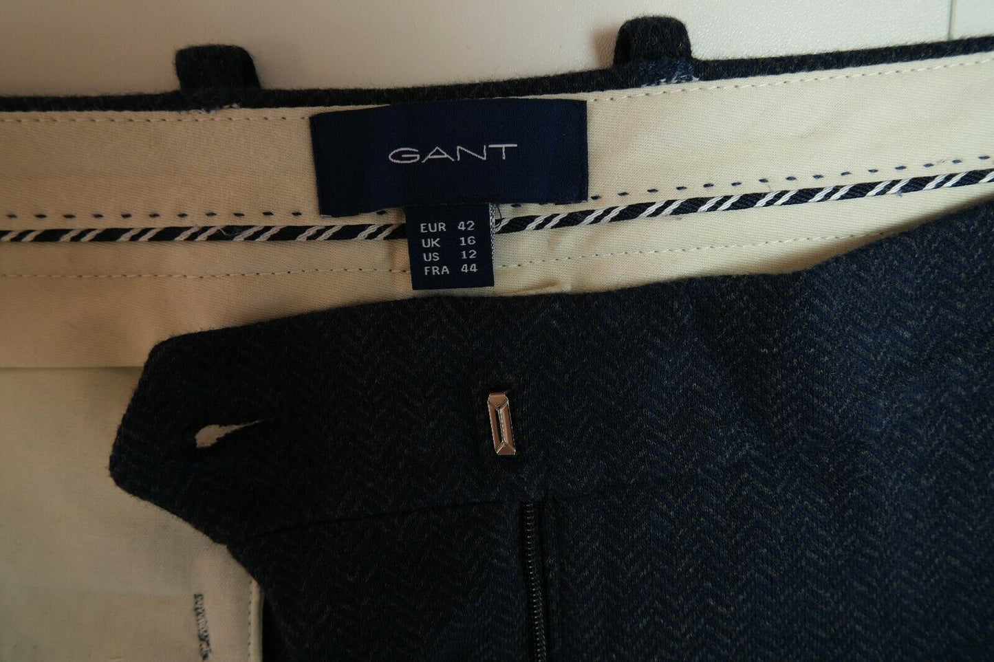 GANT Blue Chino Pants Trousers Size EUR 42 UK 16 US 12