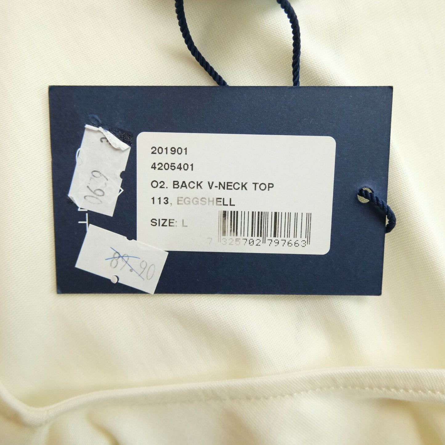 GANT Beige Rundhals-Top T-Shirt Größe L