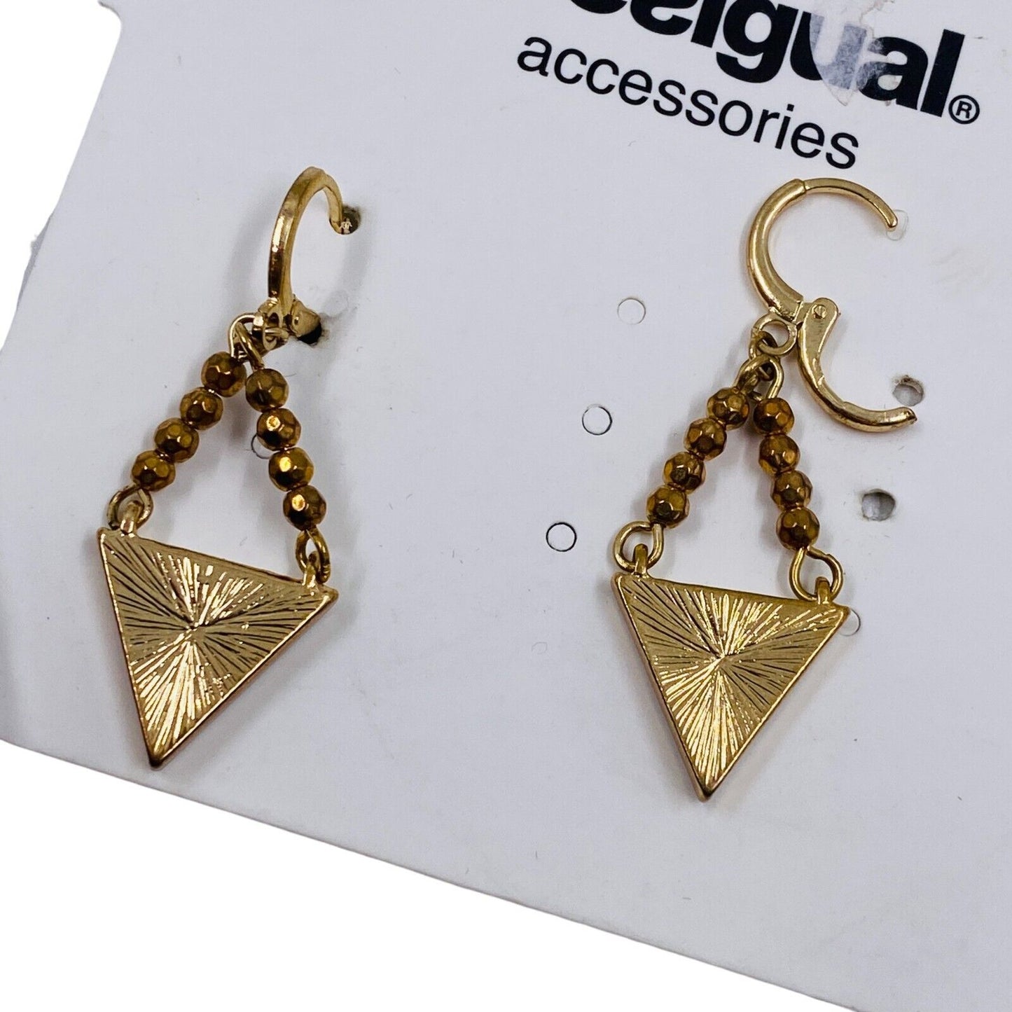 DESIGUAL Gold PEND_PERUVIAN Triangle Earrings