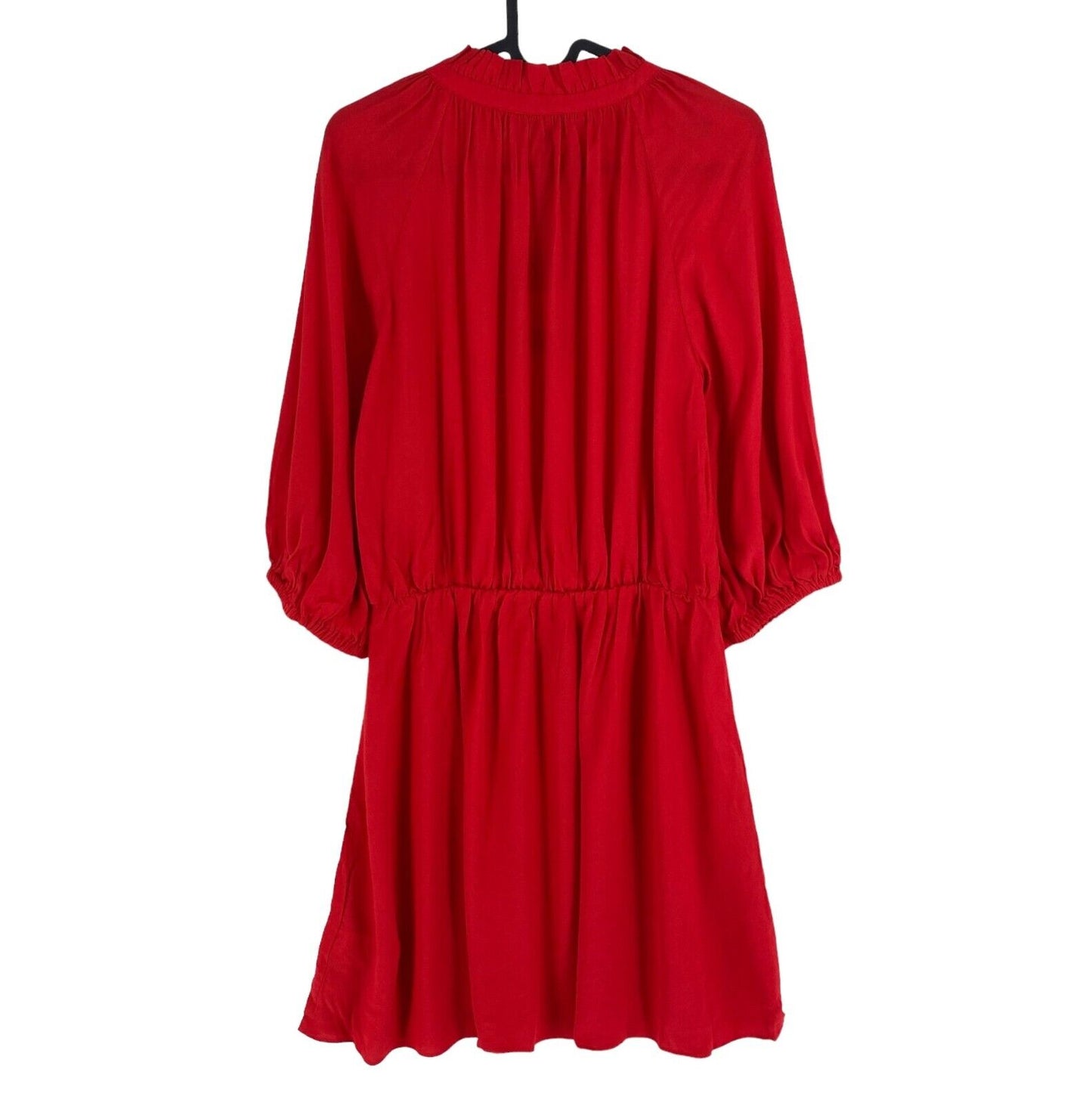 GANT Women Red V Neck Flared Dress Size EU 38 UK 10 US 8