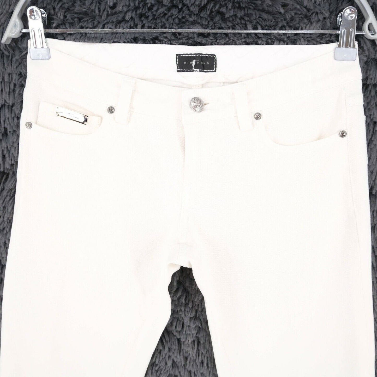 John RICHMOND White Tapered Jeans Size 28