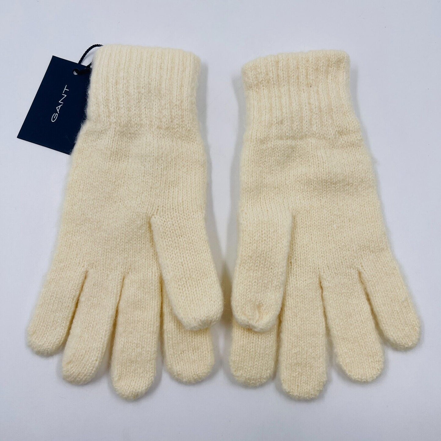 GANT Ladies Beige Acrylic Blend Warm Knit Gloves One Size