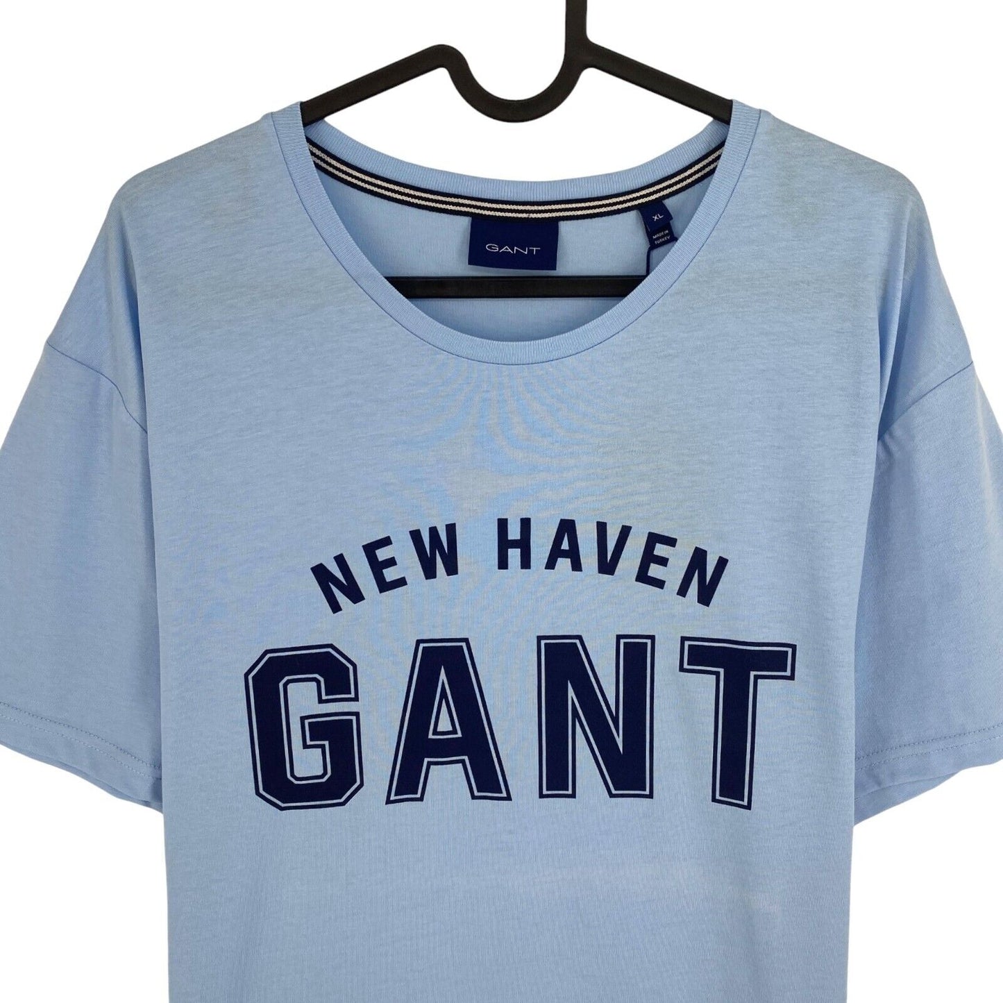 GANT Men Blue Logo Crew Neck Short Sleeves T Shirt Size XL