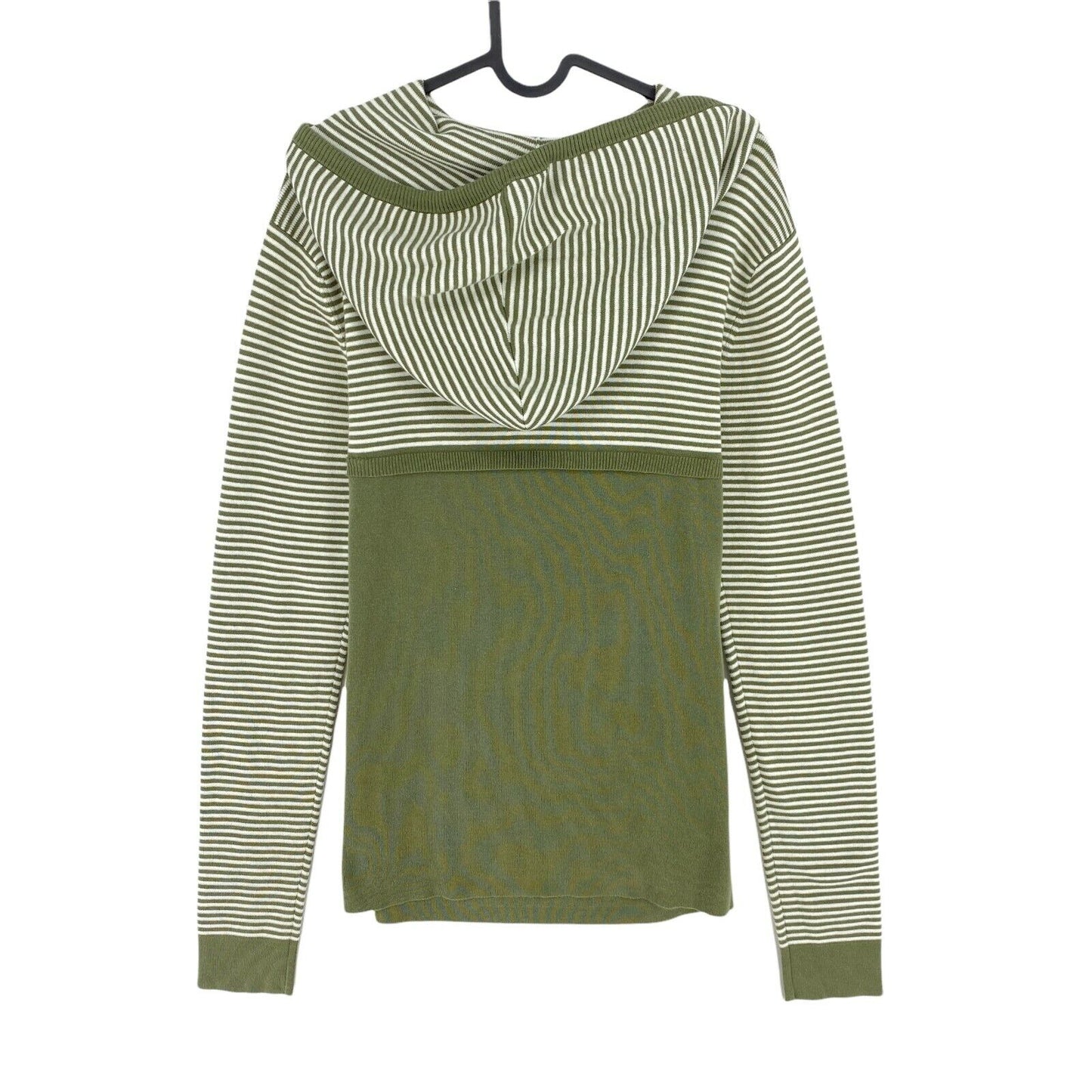 JLO By Jennifer Lopez Green Striped Hooded Sweater Jumper Size XL