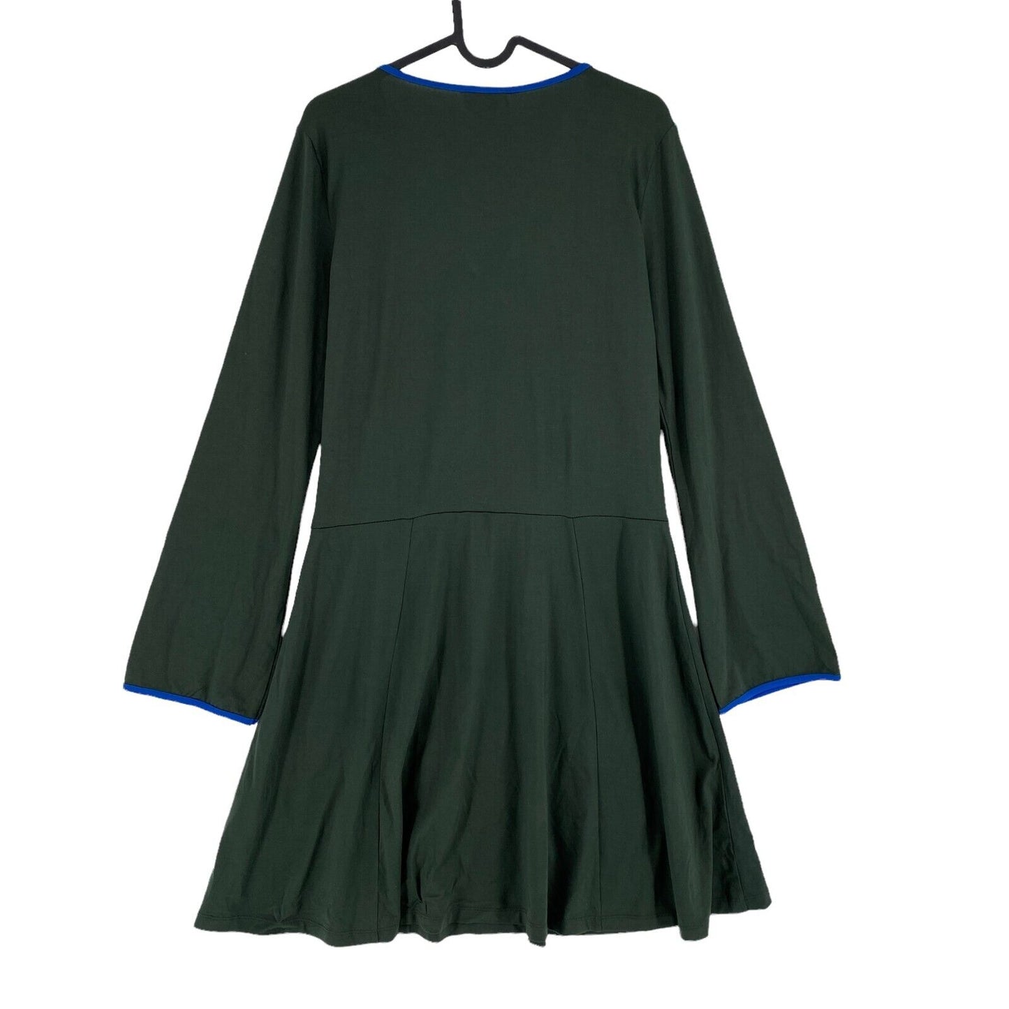 WOW TO GO! Dark Green Long Sleeve V-Neck Shift Dress Size M