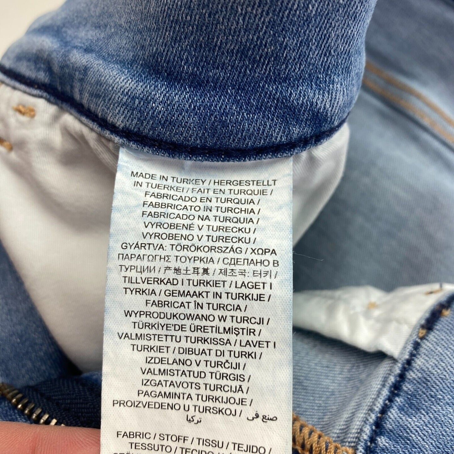 GANT NELLA Damen Hellblaue Röhrenjeans Größe M