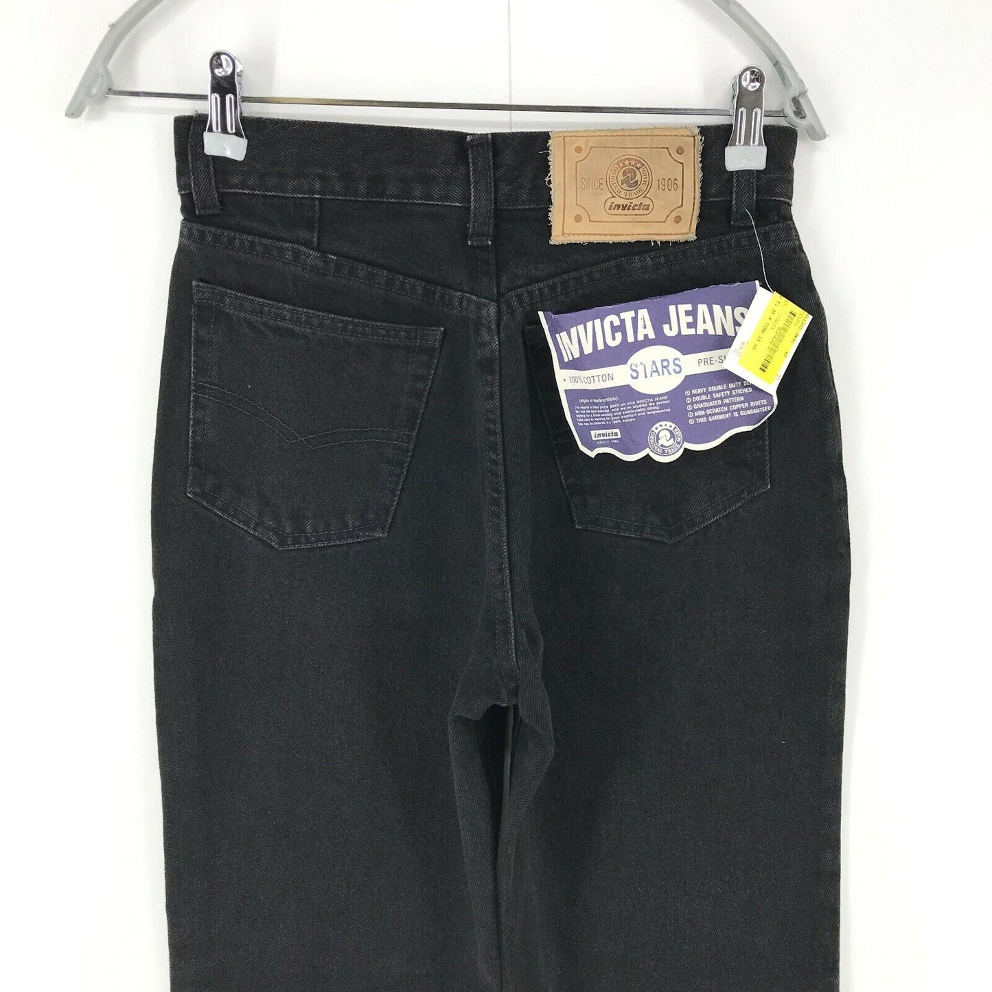 INVICTA Women Dark Grey Regular Tapered Fit Jeans Size W28 Made In Italy