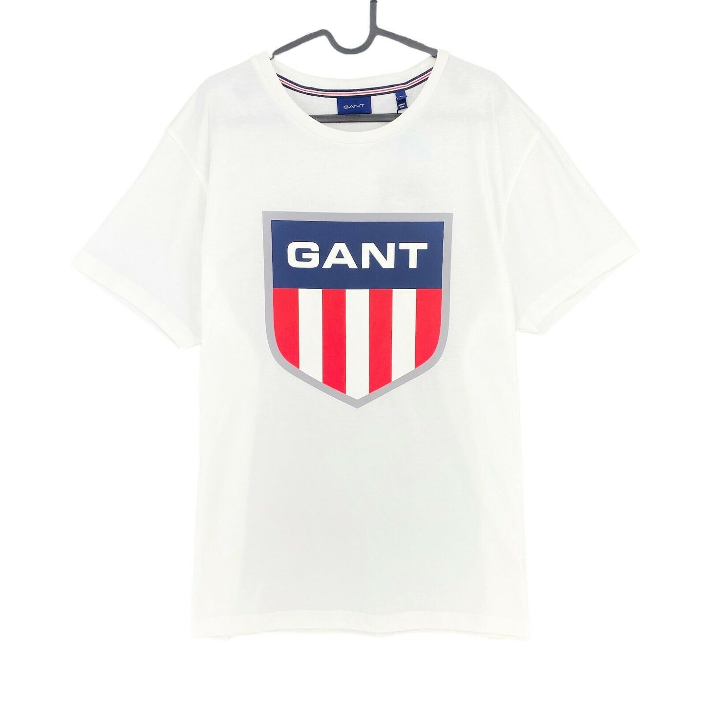 GANT White Retro Shield Crew Neck T Shirt Size M XL