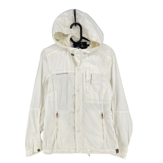 G-STAR RAW White 100% Cotton Hooded Jacket Size M