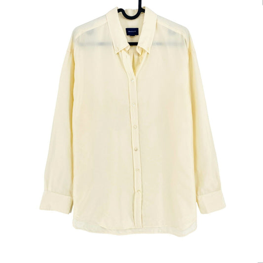 GANT Beige Chemise décontractée 100% soie Taille EU 36 UK 8 US 6