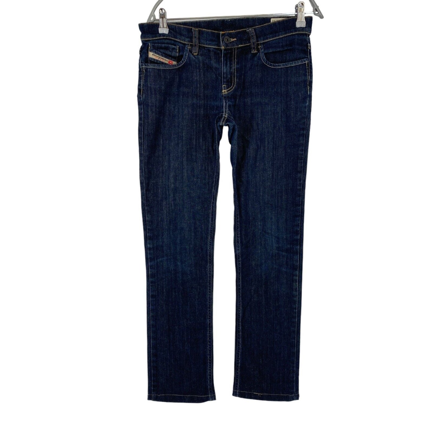 Diesel LIV Damen Jeans in normaler Straight Fit, Dunkelblau, W29 L30