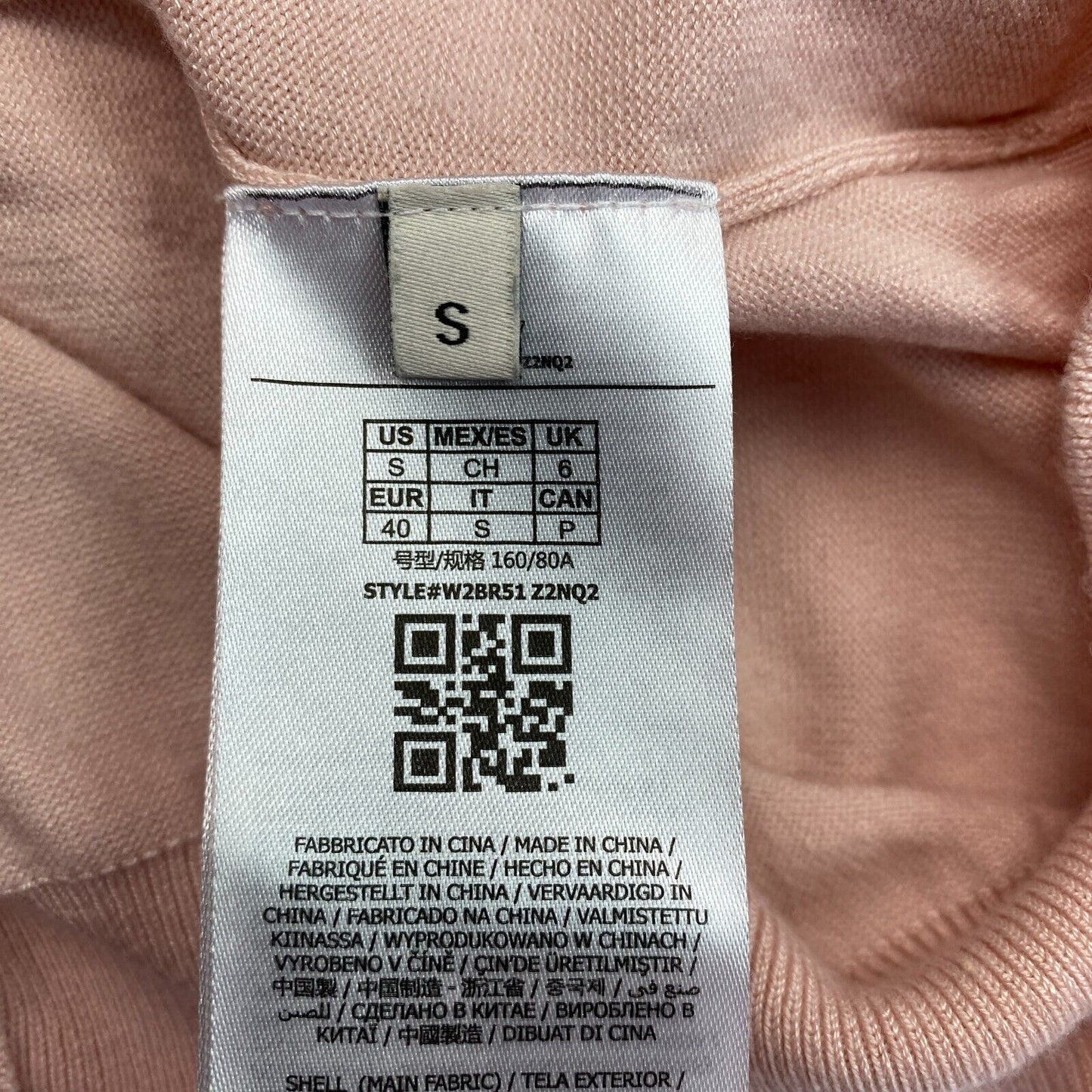 GUESS Women Light Pink Crew Neck Jumper Sweater Size S