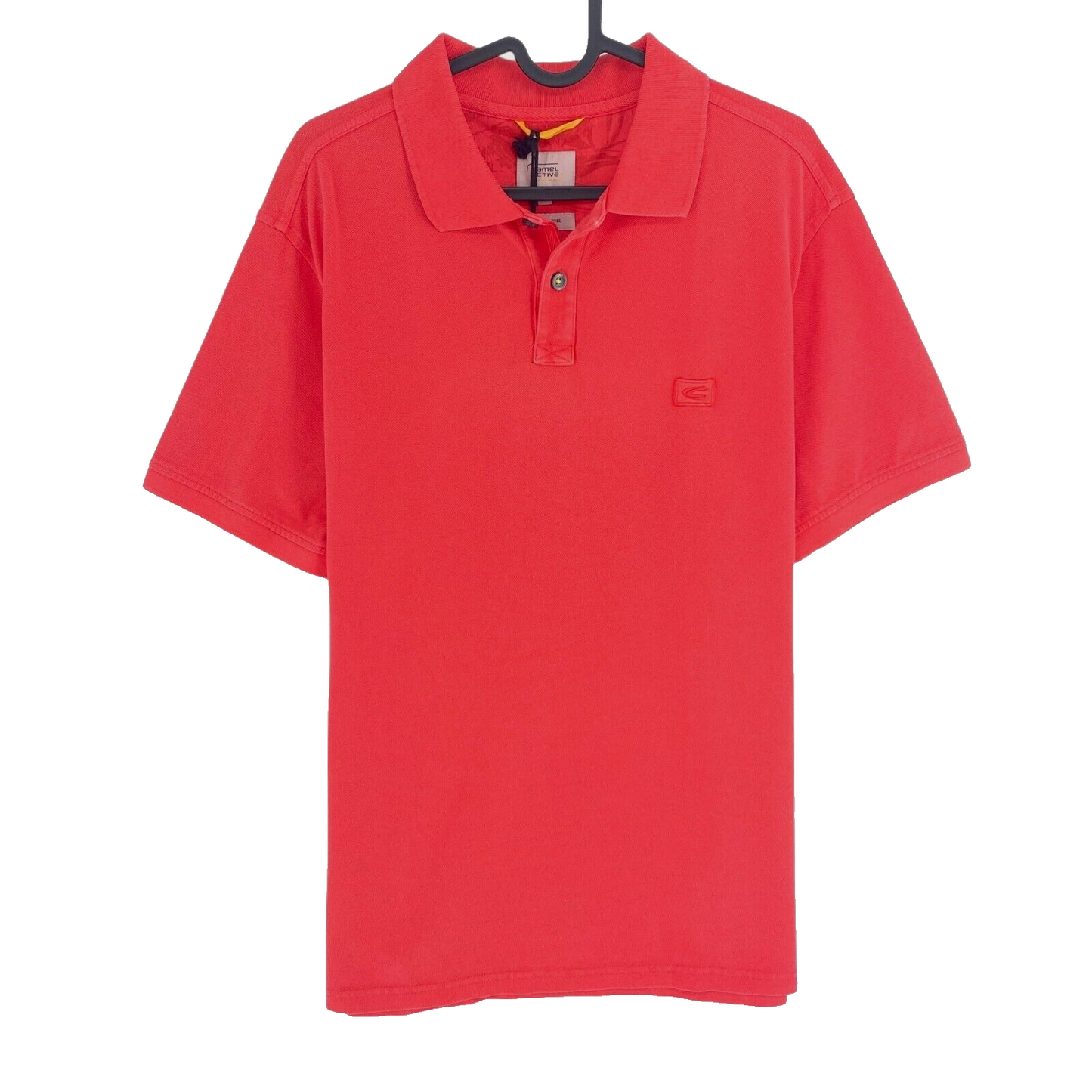 CAMEL ACTIVE Men Red Pique Short Sleeves Polo Shirt Size L