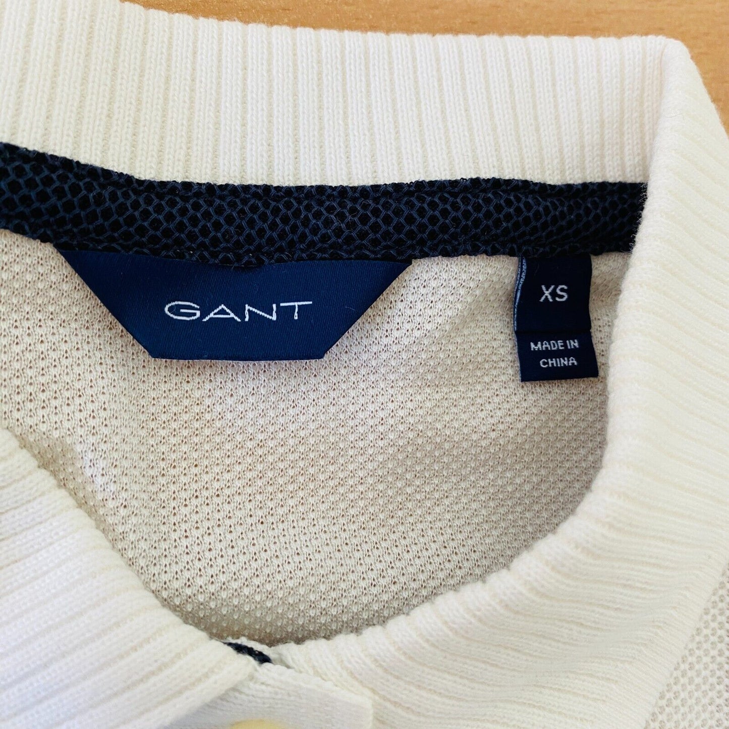 GANT Women White Rope Icon Pique Polo Shirt Size XS