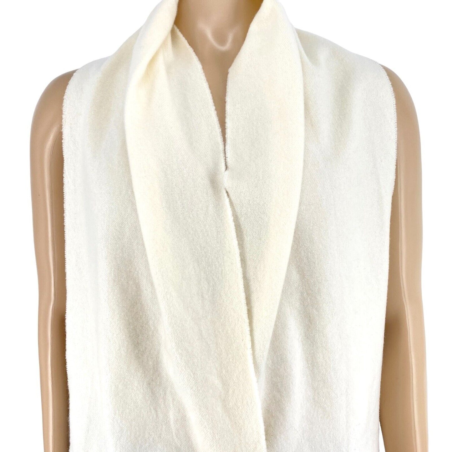 GANT White Solid Wool Scarf Shawl