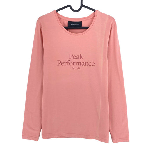 Peak Performance Pink Original Long Sleeves Crew Neck T Shirt Top Size M