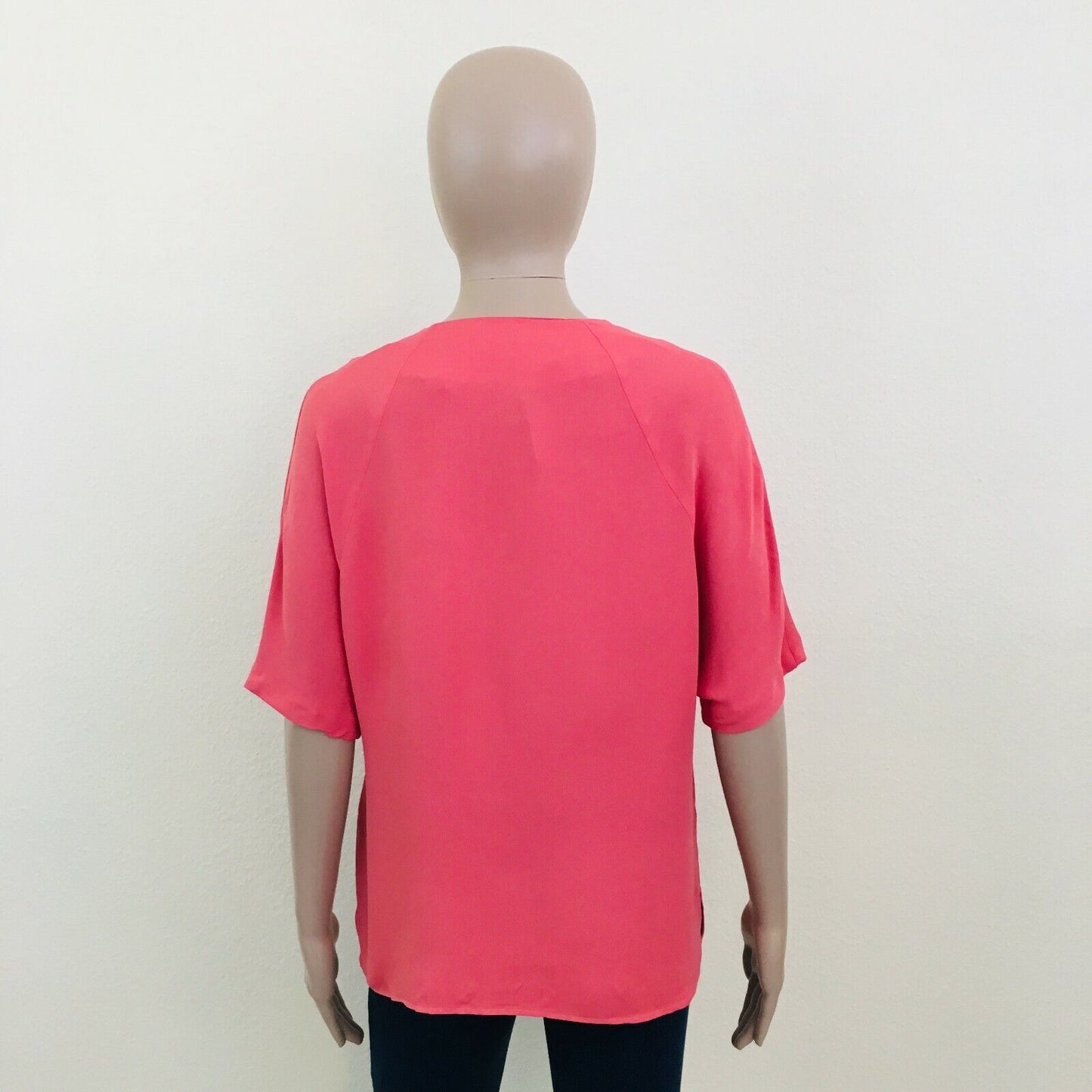 ZARA Pink Short Sleeve Shirt Top Blouse Size S M