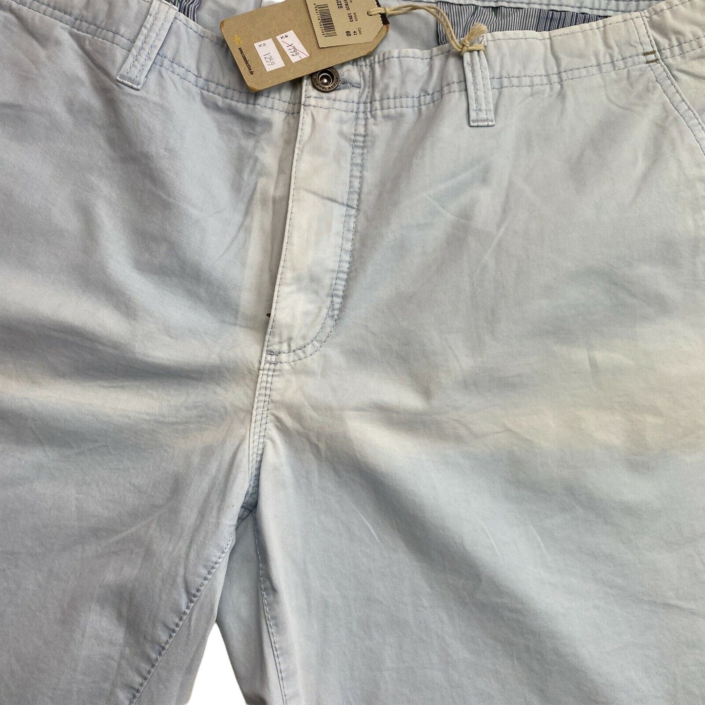 CAMEL ACTIVE Light Blue 100% Cotton Chino Shorts Size EU 54 UK/US 44