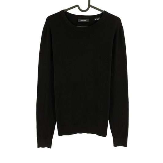 JACK&amp;JONES Noir Coton Mélange Tricot Crew Neck Pull Pull Jumper Taille M